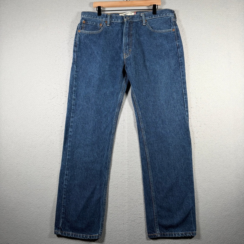 Levis 505 Straight Fit Mens Jeans Blue Medium Wash Denim 38x32 00505-0216